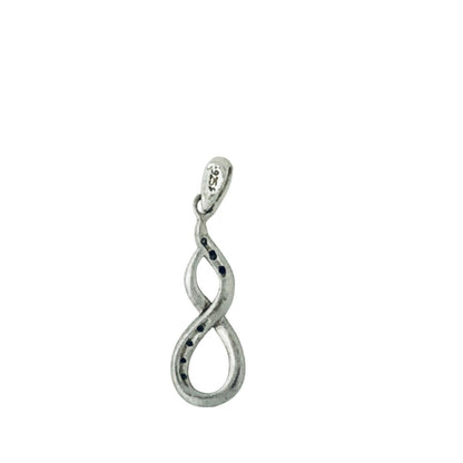 Diamond Accent Pendant Real Solid .925 Sterling Silver 1.8g