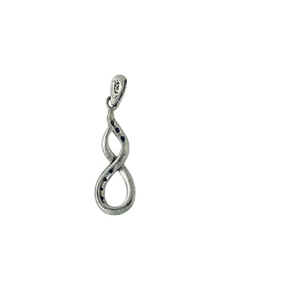 Diamond Accent Pendant Real Solid .925 Sterling Silver 1.8g