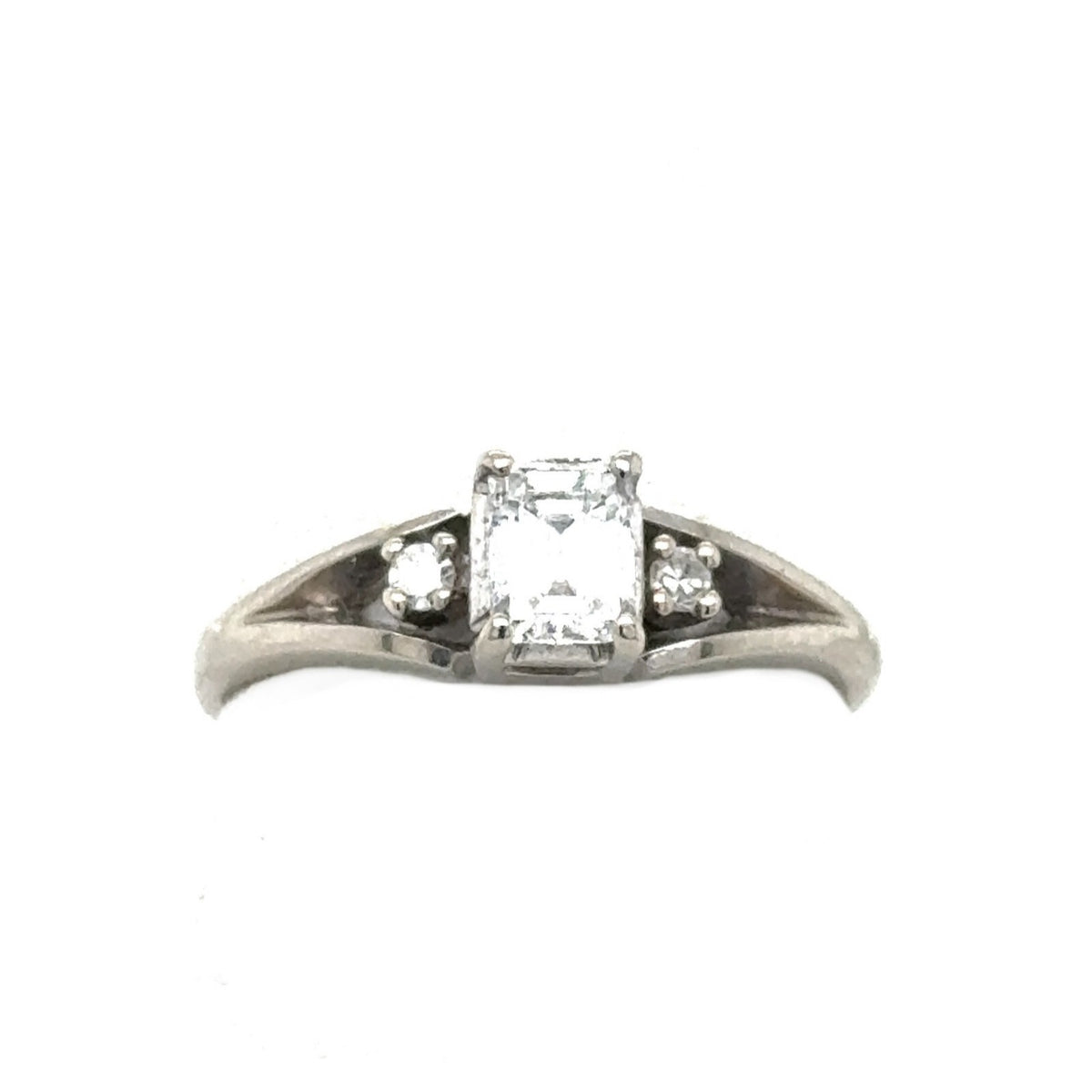 1/3+ ctw Diamond Bridal Wedding Ring Set 14k White Gold 4.1g Size 7