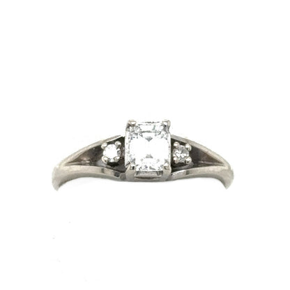 1/3+ ctw Diamond Bridal Wedding Ring Set 14k White Gold 4.1g Size 7