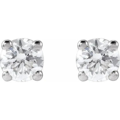 14K White Gold 1/4 CTW Lab-Grown Diamond Stud Earrings