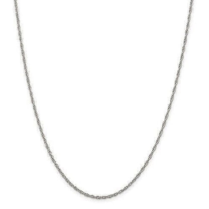 Sterling Silver 925 1.95mm Loose Rope Chain Necklace 18"