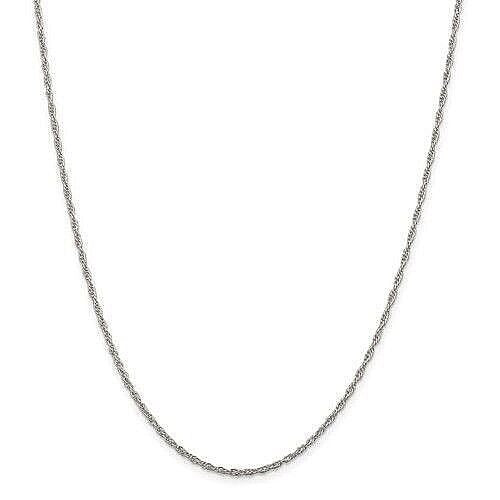 Sterling Silver 925 1.95mm Loose Rope Chain Necklace 18"