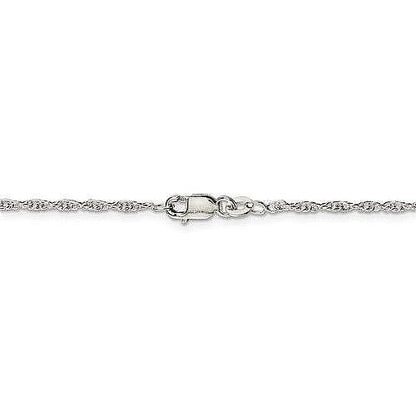 Sterling Silver 925 1.95mm Loose Rope Chain Necklace 18"