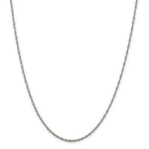 Sterling Silver 1.6mm Oval Rolo Chain Necklace 925 18 Inches