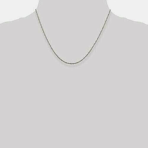 Sterling Silver 1.6mm Oval Rolo Chain Necklace 925 18 Inches