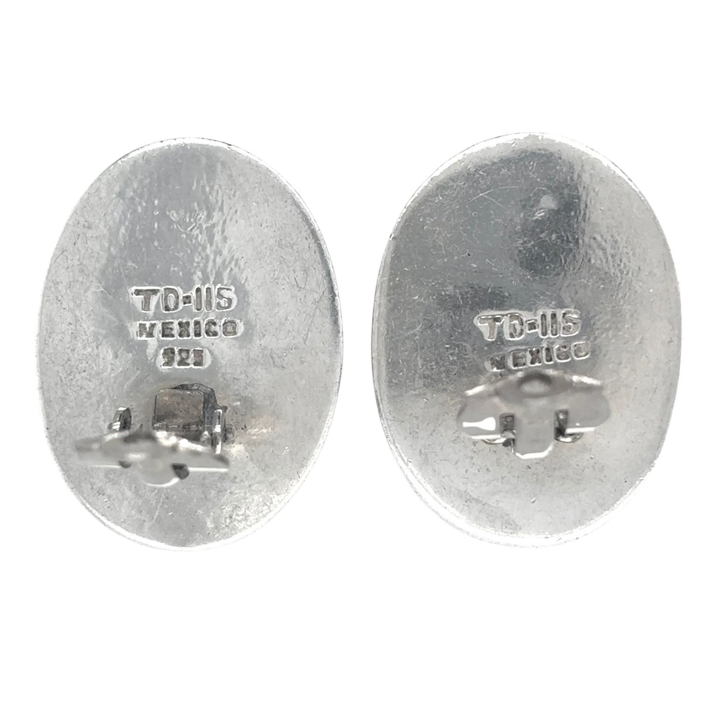 Oval Twist Woven Design Clip-on Earrings Sterling Silver 16.7g