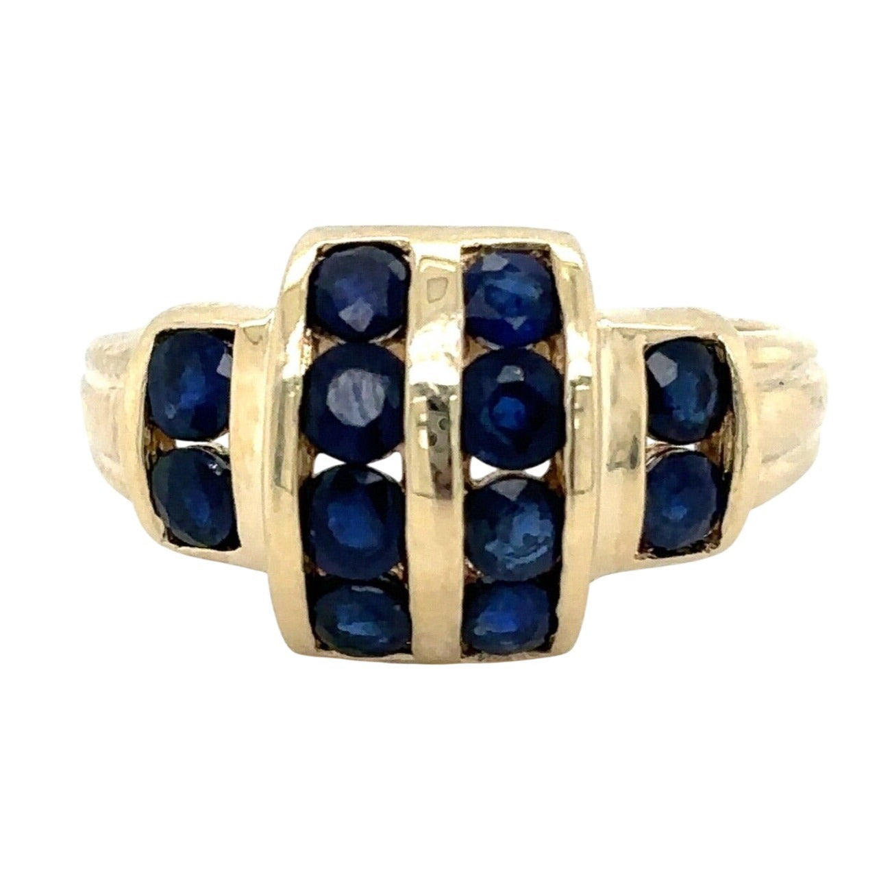 Sapphire 10k Yellow Gold Ring 2.9g Size 6.25
