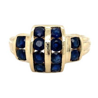 Sapphire 10k Yellow Gold Ring 2.9g Size 6.25