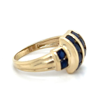 Sapphire 10k Yellow Gold Ring 2.9g Size 6.25