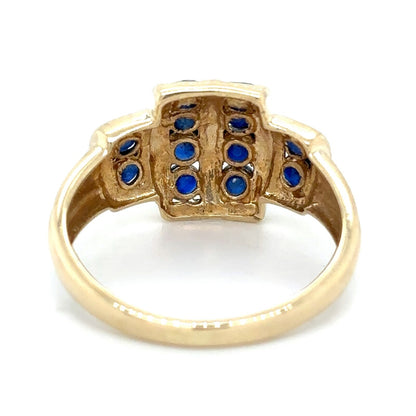 Sapphire 10k Yellow Gold Ring 2.9g Size 6.25
