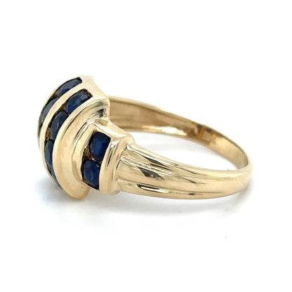 Sapphire 10k Yellow Gold Ring 2.9g Size 6.25