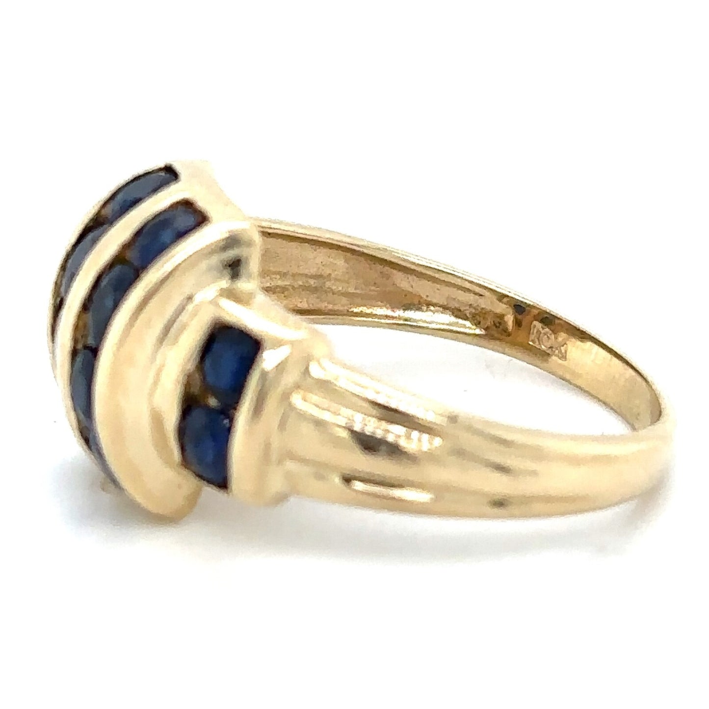 Sapphire 10k Yellow Gold Ring 2.9g Size 6.25