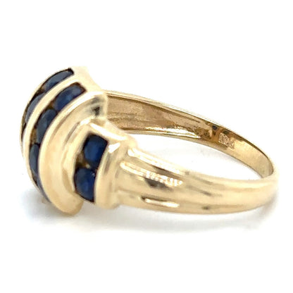 Sapphire 10k Yellow Gold Ring 2.9g Size 6.25