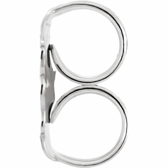 Real 10K White Gold Ultra-Lightweight Friction Earring Back with 4.2 mm Pad
