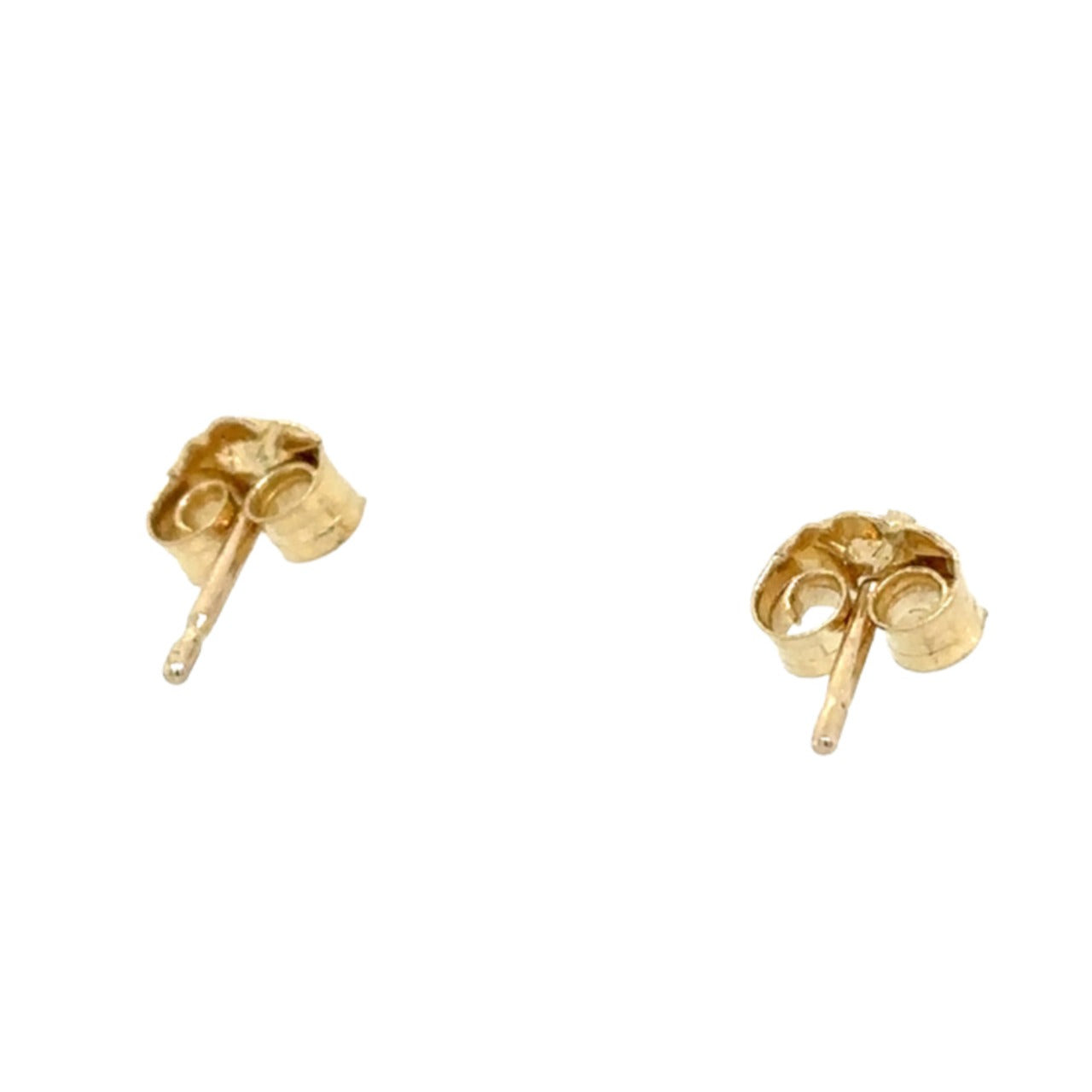 14k Yellow Gold Emerald & Diamond Earrings 1.2g