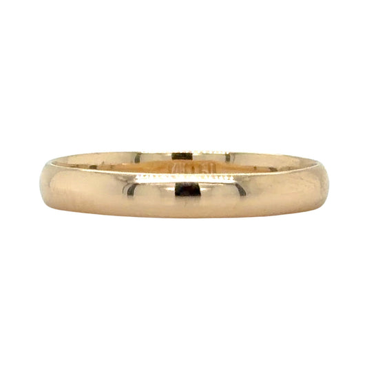 2.9mm 14k Yellow Gold Wedding Band Ring 1.9g Size 7.5