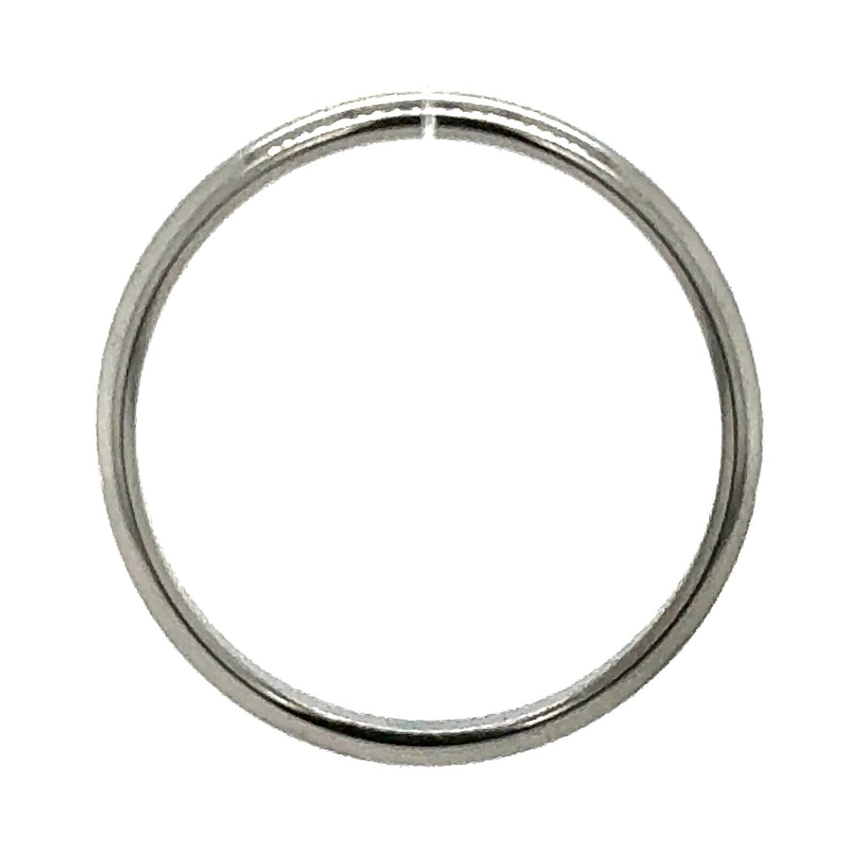 1.9mm 14k White Gold Wedding Band Ring 1.4g Size 7