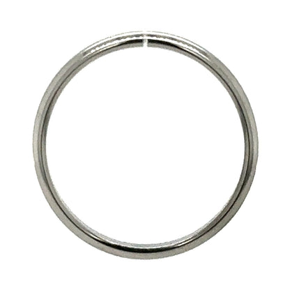 1.9mm 14k White Gold Wedding Band Ring 1.4g Size 7