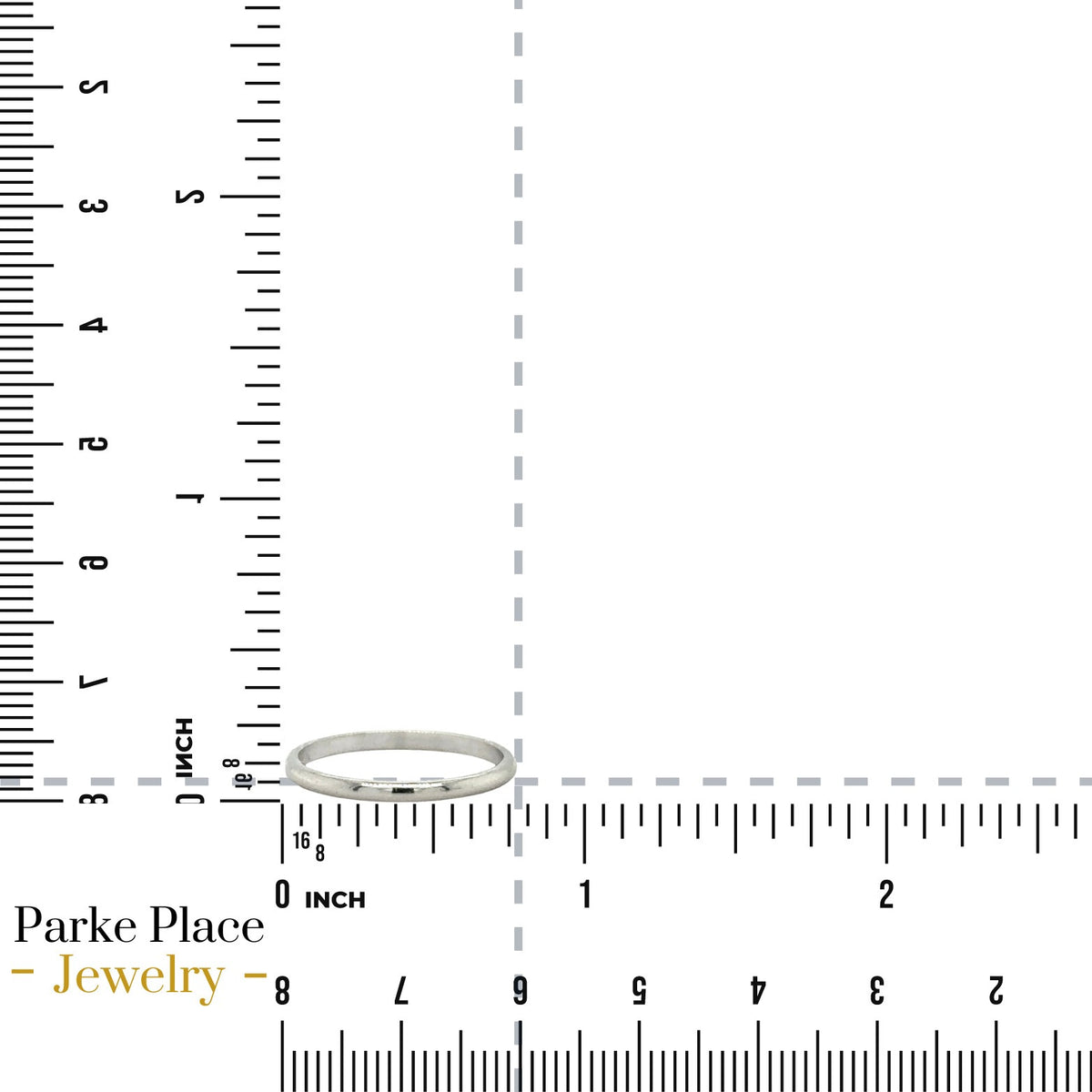 1.9mm 14k White Gold Wedding Band Ring 1.4g Size 7