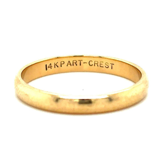 2.7mm Wedding Band Ring  14k Yellow Gold 3.0g Size 7.25