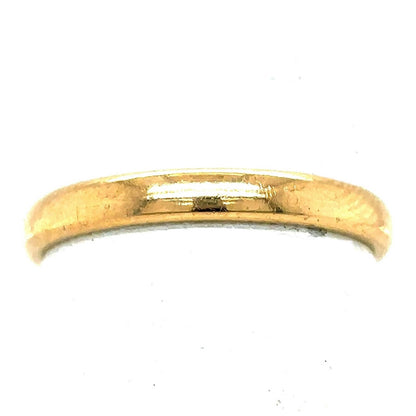2.7mm Wedding Band Ring  14k Yellow Gold 3.0g Size 7.25