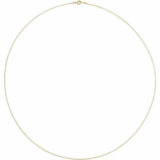 14K Yellow Gold-Filled 1 mm Cable 18" Chain