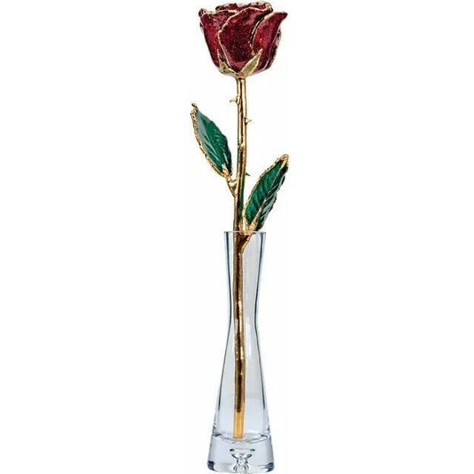 Glass Vase (rose not included)