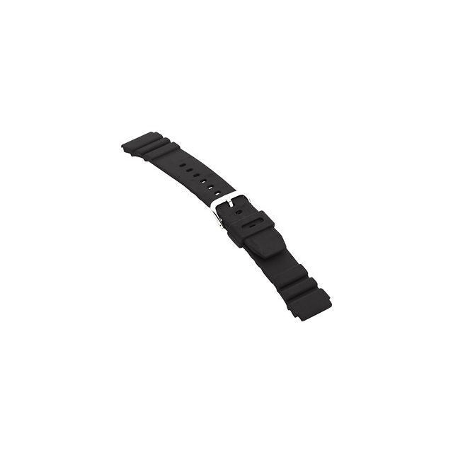 Mens 20mm Black Polyurethane Diver Watch Strap