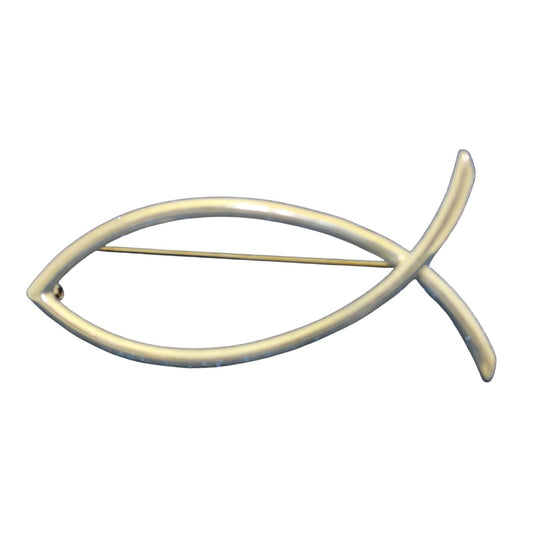 Sterling Silver Fish Pin .925  14.4g