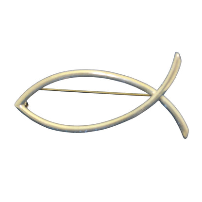 Sterling Silver Fish Pin .925  14.4g