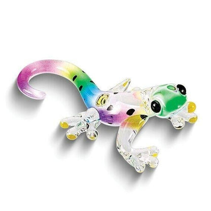 Glass Baron Little Gypsy Gecko Handcrafted Multicolor Glass Figurine