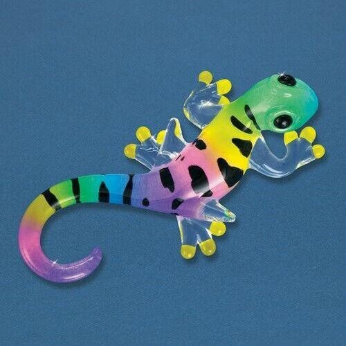 Glass Baron Little Gypsy Gecko Handcrafted Multicolor Glass Figurine