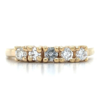 1/3ctw Diamond 14k Yellow Gold Band Ring 2.9g Size 6.25