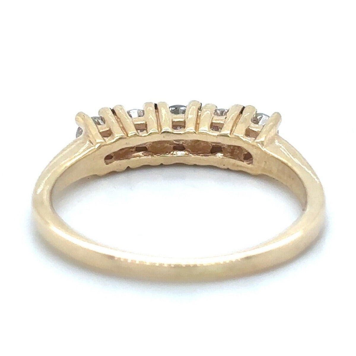1/3ctw Diamond 14k Yellow Gold Band Ring 2.9g Size 6.25