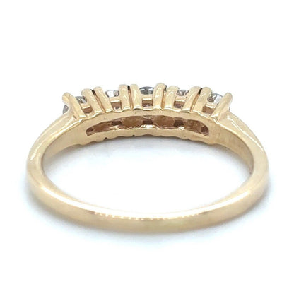 1/3ctw Diamond 14k Yellow Gold Band Ring 2.9g Size 6.25