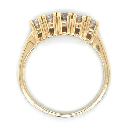 1/3ctw Diamond 14k Yellow Gold Band Ring 2.9g Size 6.25