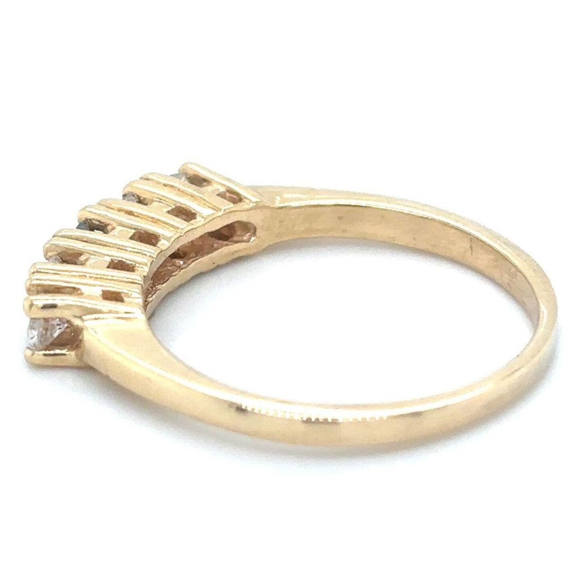 1/3ctw Diamond 14k Yellow Gold Band Ring 2.9g Size 6.25