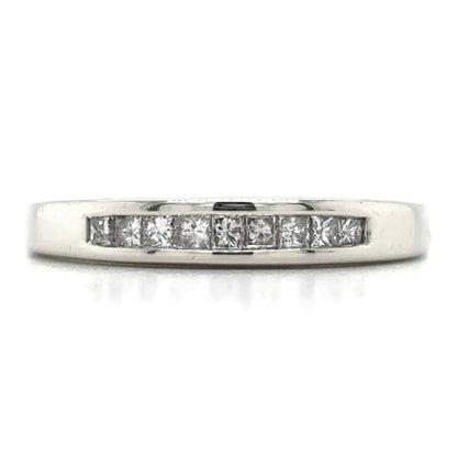 3mm 14k White Gold 1/3ctw Diamond Size 8 Band Ring 3.0g