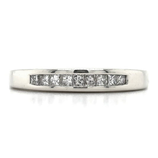 3mm 14k White Gold 1/3ctw Diamond Size 8 Band Ring 3.0g