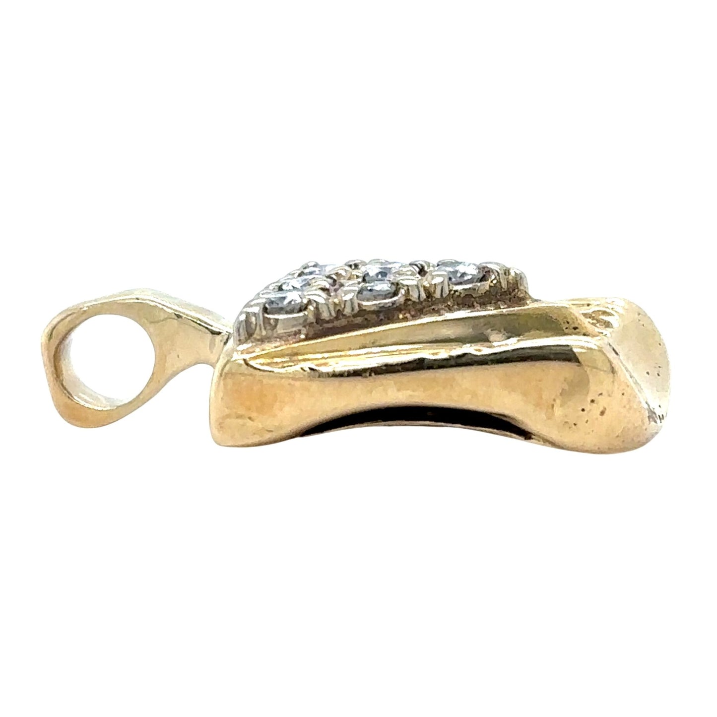 1/7ctw Diamond 14k Yellow Gold Pendant 5.5g SI Clarity G-H Color