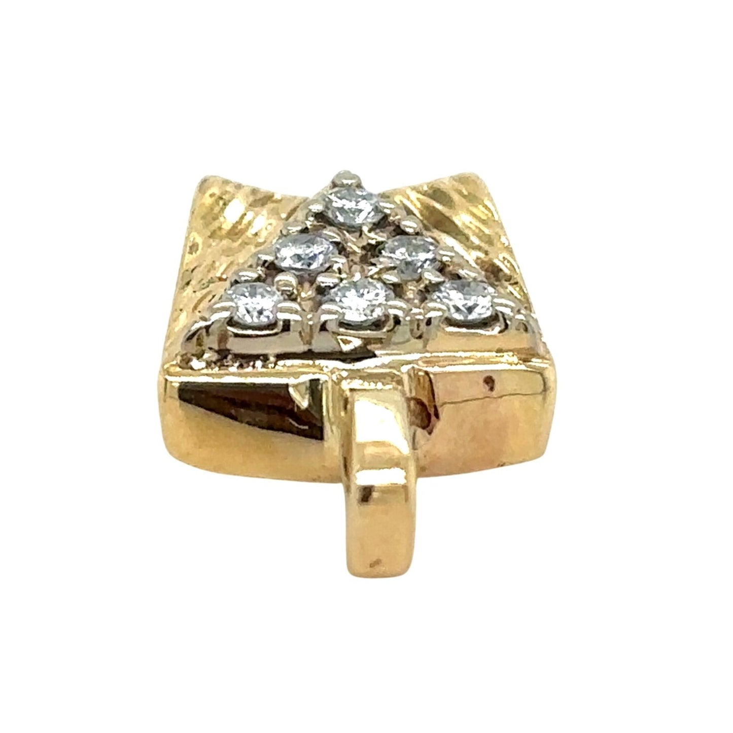 1/7ctw Diamond 14k Yellow Gold Pendant 5.5g SI Clarity G-H Color
