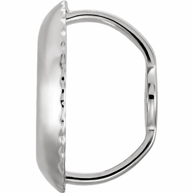 14K White Gold Threaded Earring Back with 6.3 mm Pad