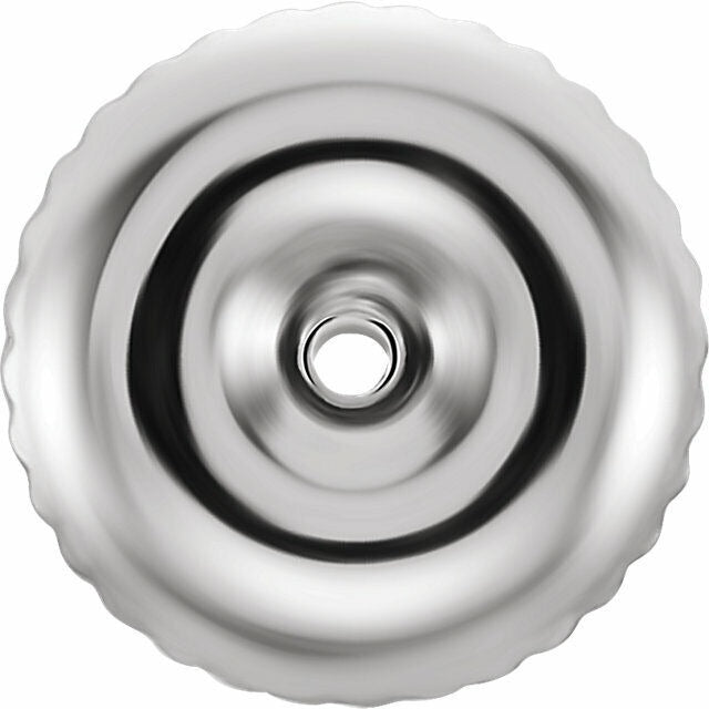14K White Gold Threaded Earring Back with 6.3 mm Pad