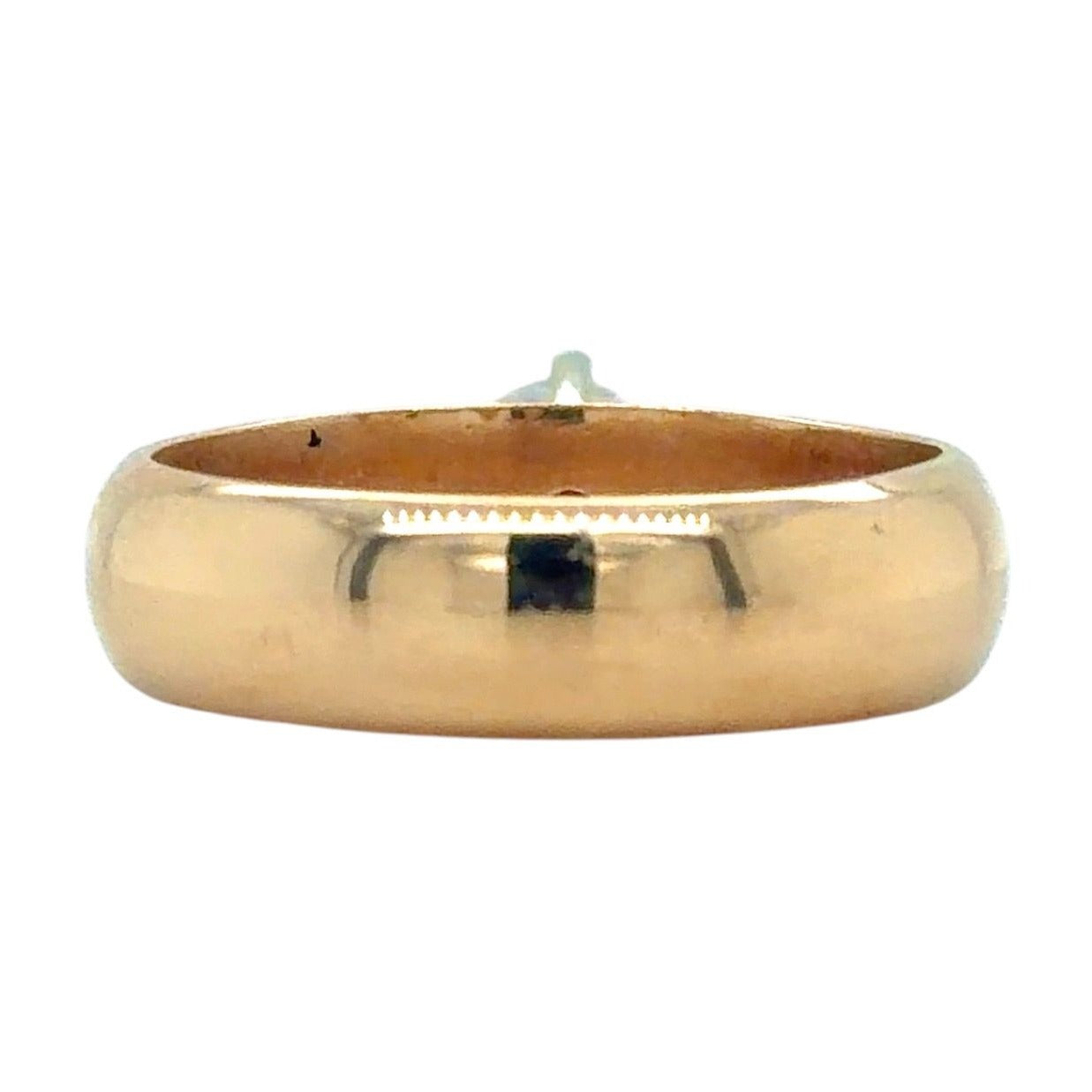 Cubic Zirconia Solitaire 14k Yellow Gold Ring 5.2g Size 6.75