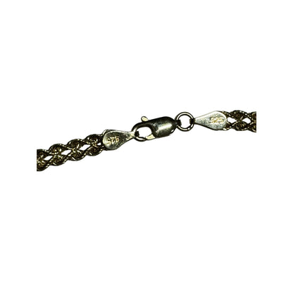 Gold Plated Sterling Silver 925 Necklace 18" With CZ 10.1g
