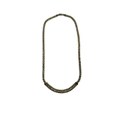 Gold Plated Sterling Silver 925 Necklace 18" With CZ 10.1g