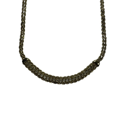 Gold Plated Sterling Silver 925 Necklace 18" With CZ 10.1g