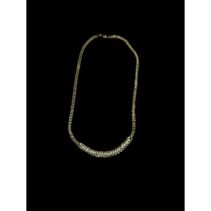 Gold Plated Sterling Silver 925 Necklace 18" With CZ 10.1g