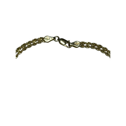 Gold Plated Sterling Silver 925 Necklace 18" With CZ 10.1g